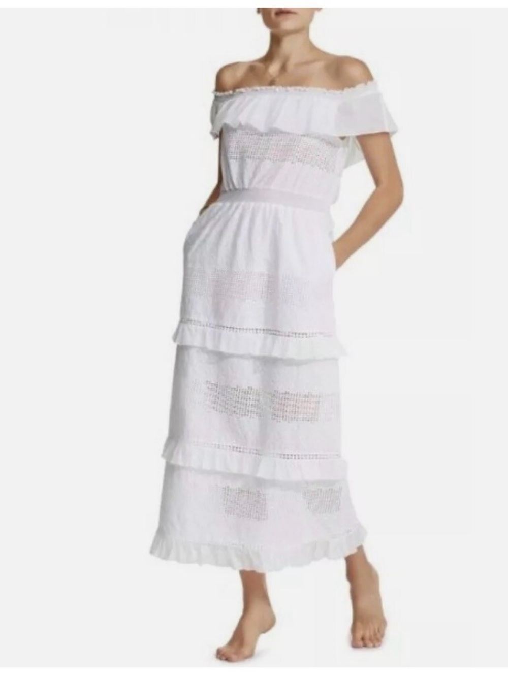 Kisuii Womens Sleeveless Ruffled Maxi Day Dress